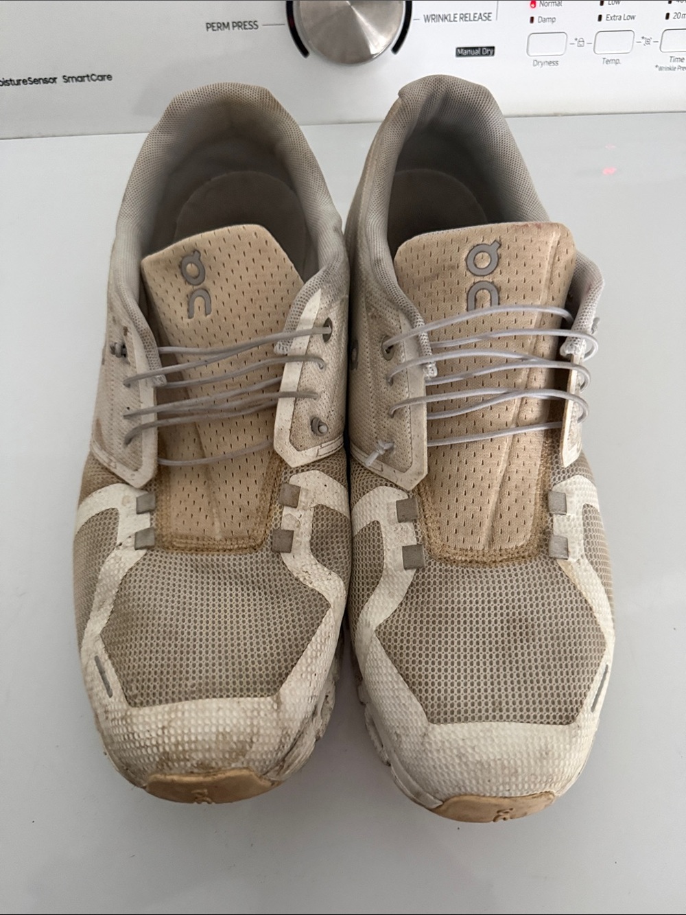 On Running Men’s Athletic Sneakers in Beige and Light Gray